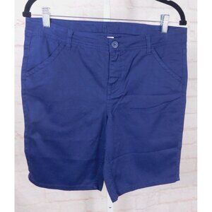 Justice Girls Navy Bermuda Shorts NWT Size 14 1/2 Cotton Blend